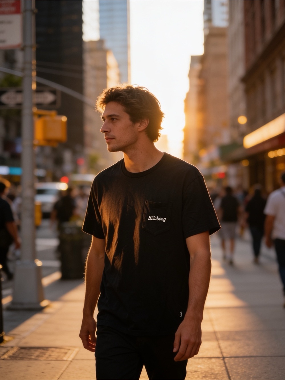 Billabong | Men's Black Pocket Graphic Tee | L